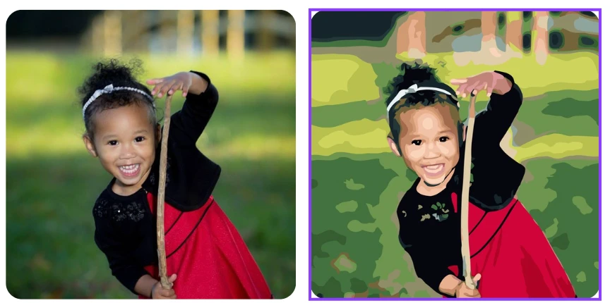 custom paint by numbers from a photo uploaded and approved rendering